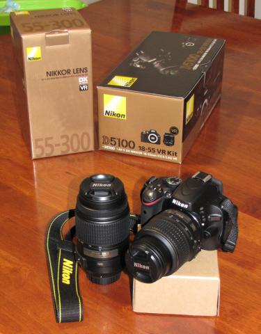 Nikon D5100 DSLR Camera + Lens