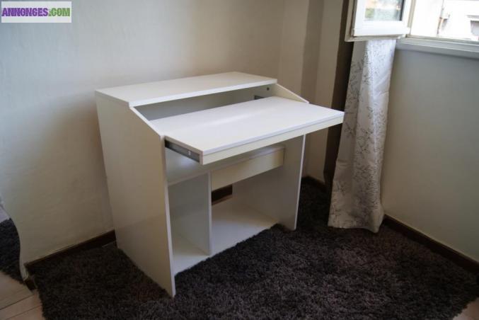 URGENT déménagement - meuble bureau blanc laqué