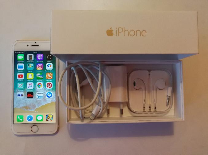 IPhone 6 Gold + 6 coques