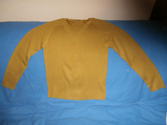 Pull chaussette jaune ocre