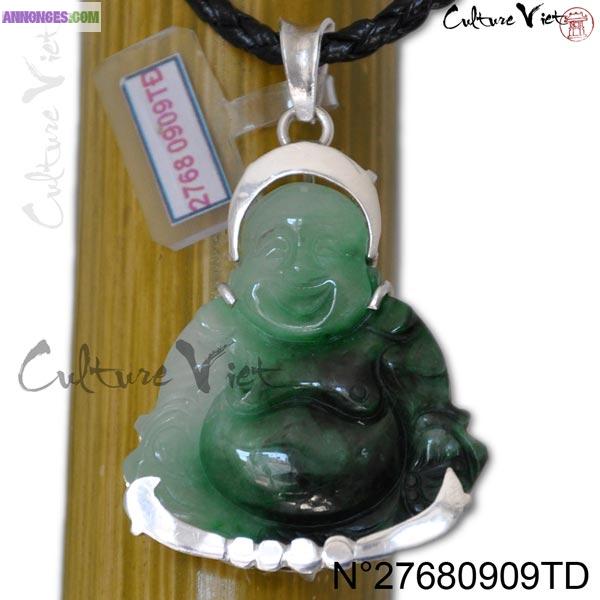 Pendentif Bouddha en jade avec Certificat N° Pièce Unique