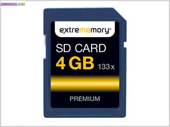 Carte Mémoire SD 4GB Extrememory PREMIUM 133x 