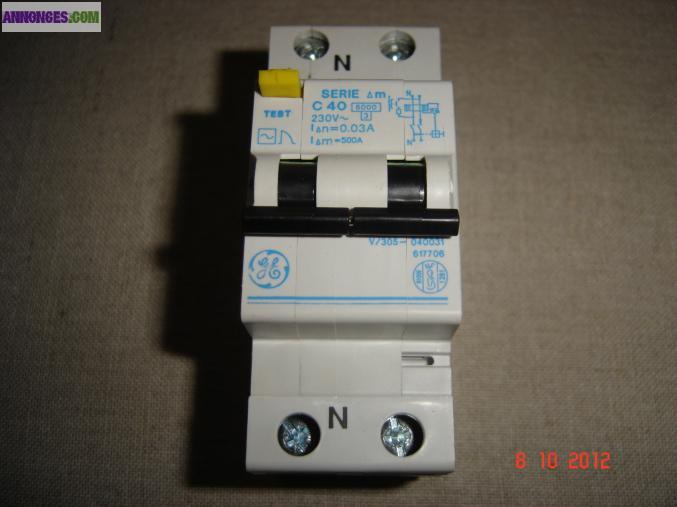 Disjoncteur différentiel 1P+N 40A 30mA GE