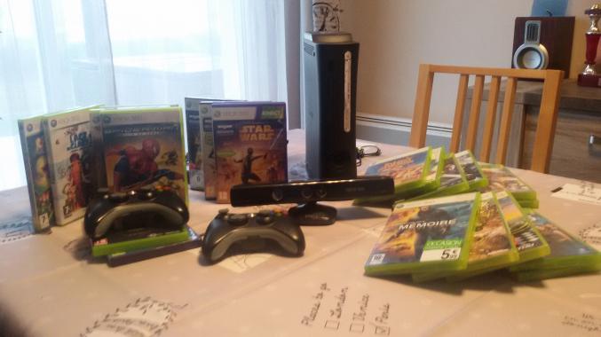 Console XBOX 360 + manettes + kinect