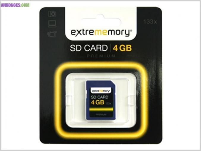 Carte Mémoire SD 4GB Extrememory PREMIUM 133x 