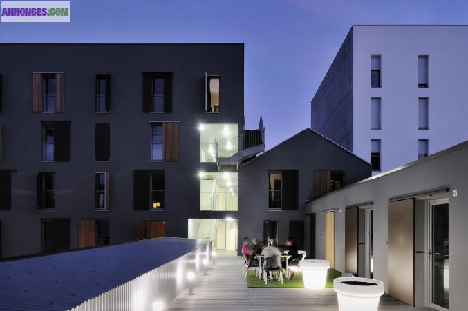 Studio meublé 20m2 résidence neuve centre Nantes