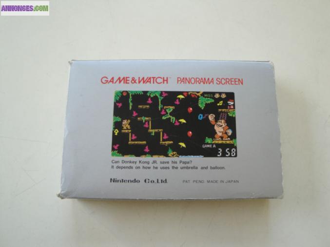 Nintendo GAME & WATCH Donkey Kong JR. Panorama Screen (1983) RARE