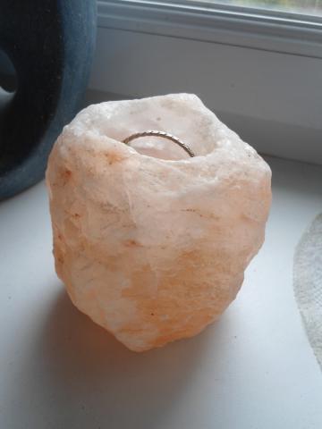 Déco cristaux de sel orange NEUF 
