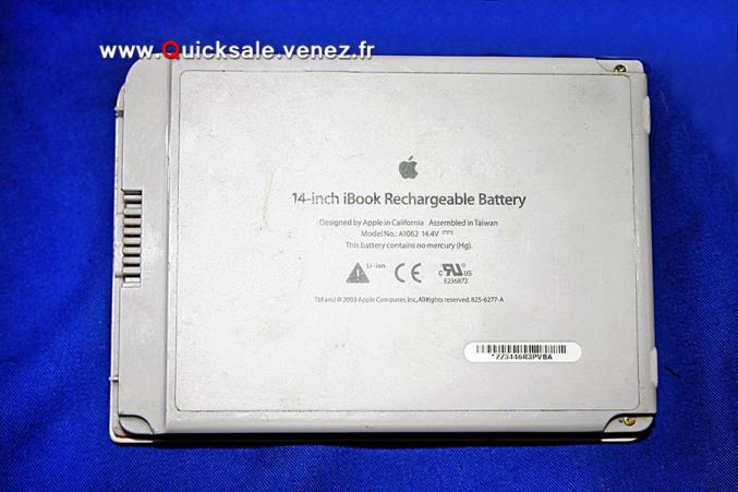 Une batterie (Apple A1062) Bon état pour Apple iBook G3 / G4 14"- 4400mAh.