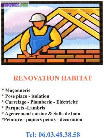 Travaux de renovation d'habitat