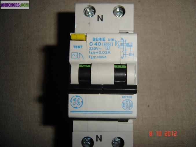 Disjoncteur différentiel 1P+N 40A 30mA GE