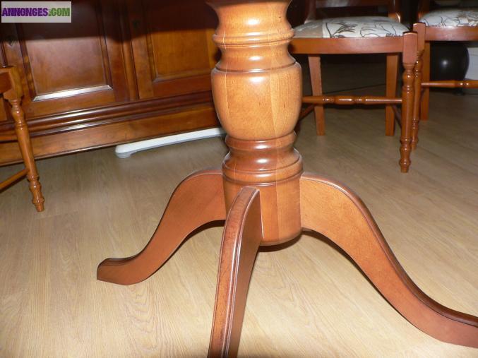 Table merisier et 4 chaises