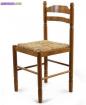 1 chaise en bois de hêtre et paille - Miniature