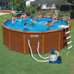 Intex - piscine hors-sol sequoia + liner - Miniature
