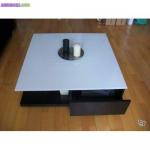 Table basse carrée noire & blanche - Miniature