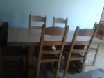 Table rectangulaire chene clair + 6 chaises - Miniature