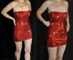 Robe rouge sexy sequin - Miniature