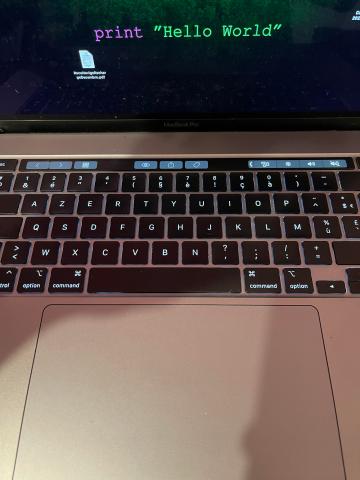 Mac book pro 16 pouce Touch Bar