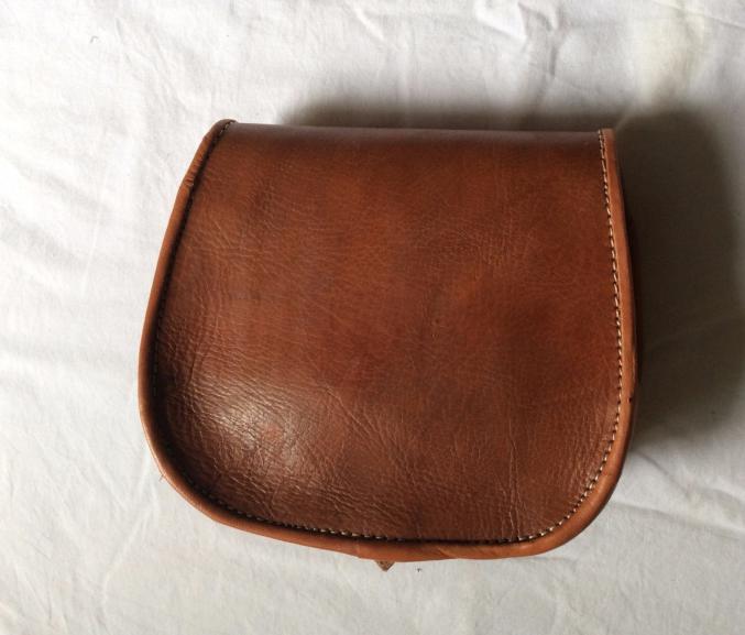 Sac Besace Gibecière Épaule en Cuir Couleur Whisky 