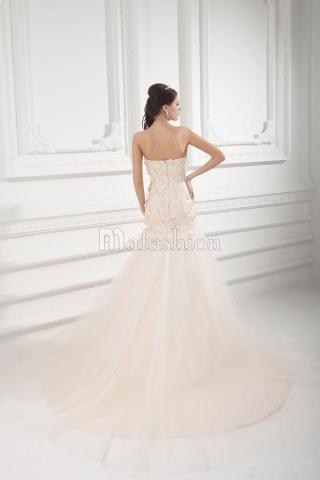 Robe de Mariée Charmeuse en Satin-mafashion.fr