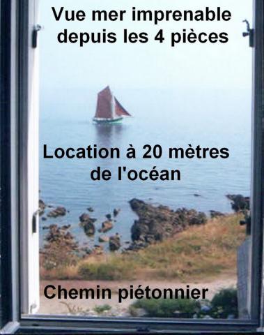 Maison pêcheur Mer à 20 m DISPO sem 40 41 48 49 50 à 450€ Animaux admis