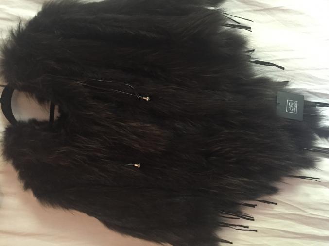 Gilet fourrure type poncho