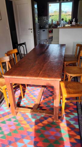 Ancienne grande table à manger