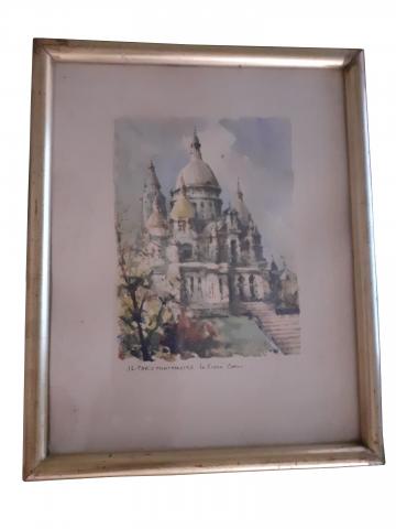   Aquarelle Sacré-coeur Paris Montparnasse 