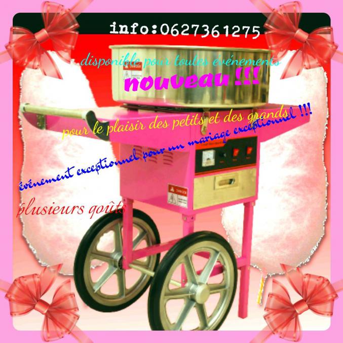 Location de machine a Barbe a papa+batton&colorant