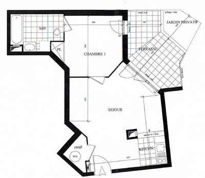 ✅ F2 (42 m²) meublé et parking – Centre ville, Proche RER A et Forêt de St Germain en Laye