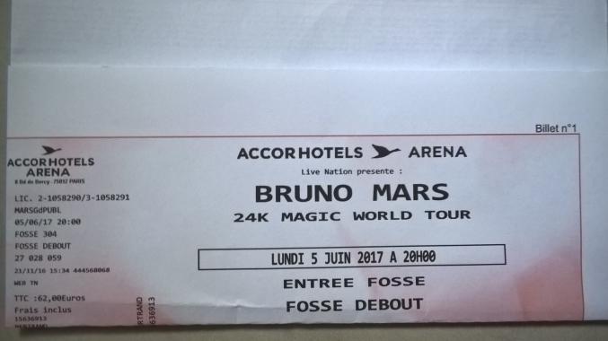 Concert bruno mars paris