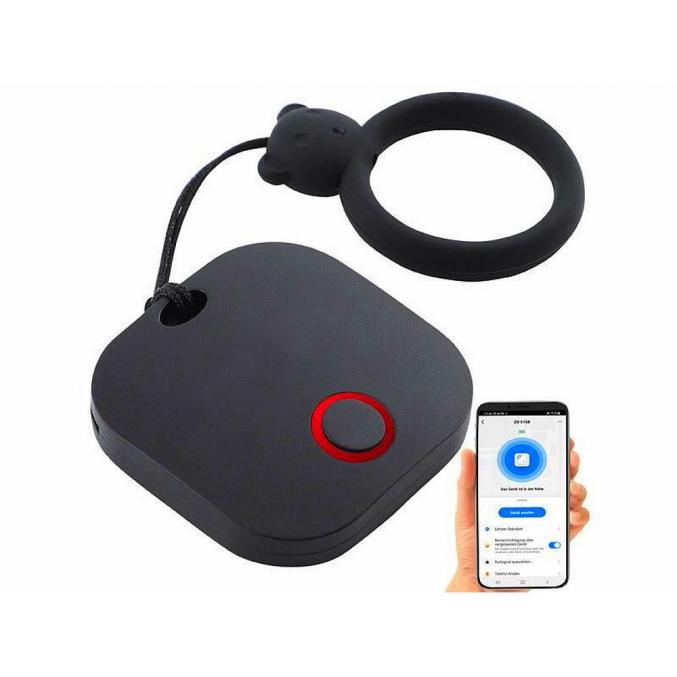 Porte-clés siffleur Tracker Bluetooth Connecté Intelligent 4 en 1 Anti Perte Smartphone Clé Bagages Sac à Main