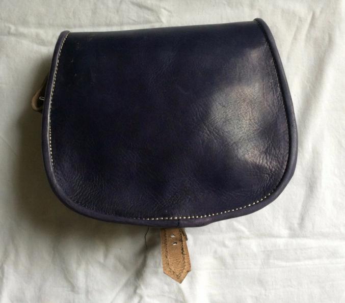 Sac à main Besace Gibecière Épaule en Cuir bleue marine