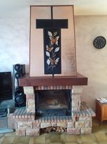 Cheminée pierre du Gard