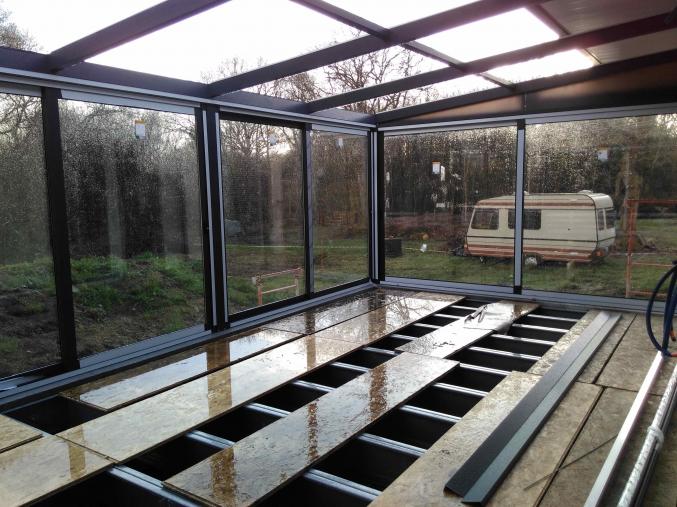 Veranda de 9m x 4m,  tout en verre de qualité RT2012