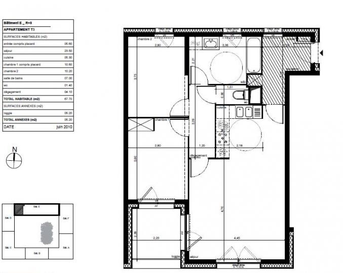 Appartement T3 Avenue Jules Maniez 35000 RENNES.