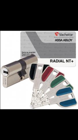 Cylindre de serrure vachette radial nt+ 32