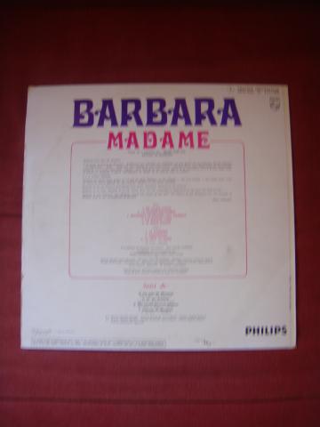 Disque vinyl 33 tours "Madame" de BARBARA