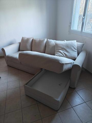 Canapé 3 places avec méridienne