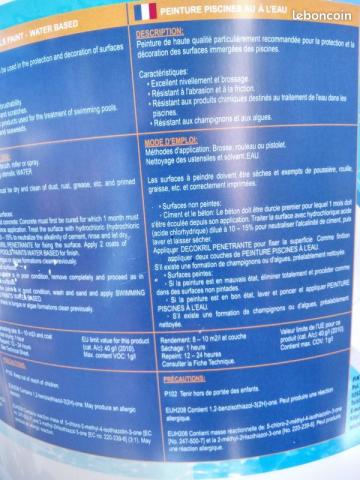 Peinture piscine bleu ou blanc