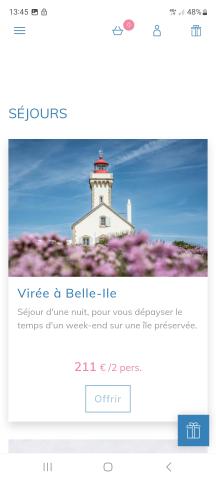 Séjour belle ile 2 pers