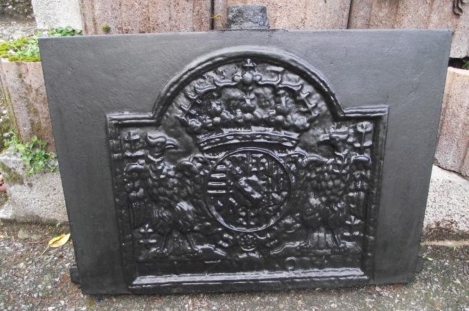 Plaque cheminee avec recupérateur chaleur