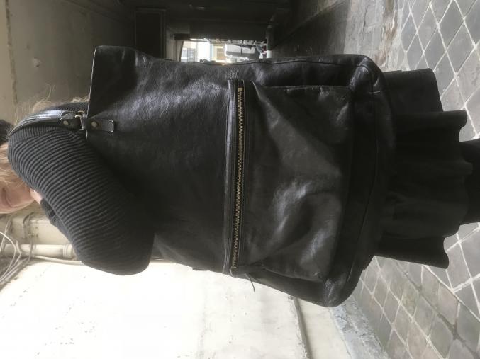 Sac à main XL Lanvin cuir souple noir Original