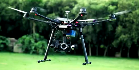 Drone DJI 800+zenmuse+radio+retour vidéo+flycase