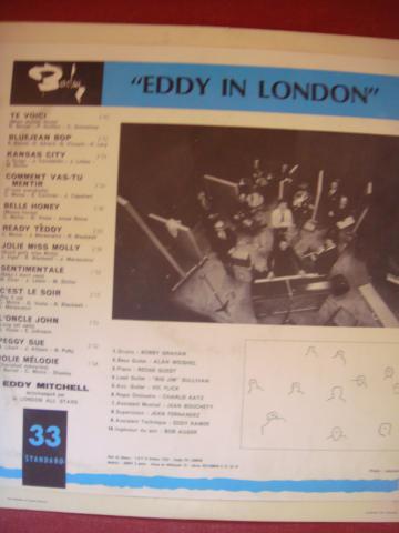 Disque vinyl 33 tours "Eddy in London" de EDDY MITCHELL
