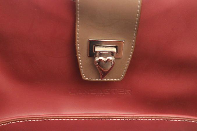 Sac à main Lancaster vieux rose et beige