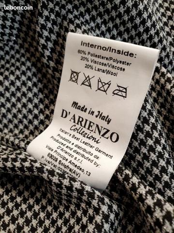 Veste en daim noir pour femme - D'ARIENZO