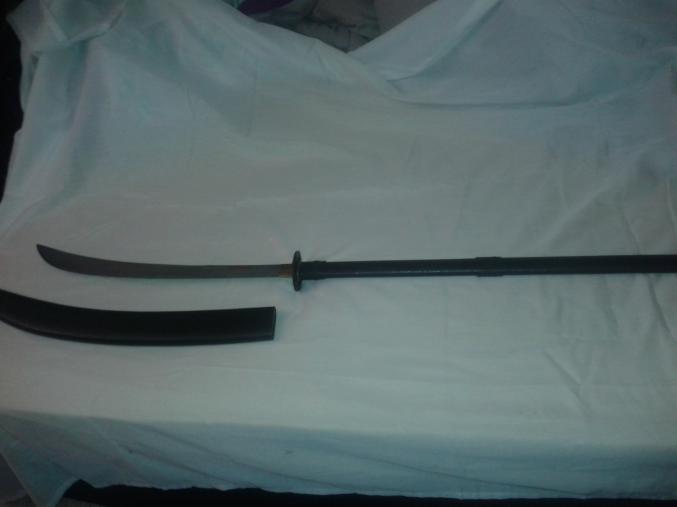 Lance Naginata japonaise forger à la main en Damas