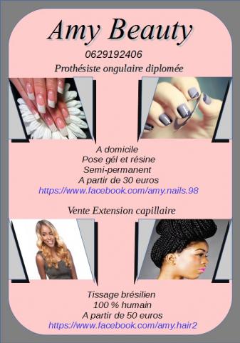 Pose d'ongle a domicile , gel, résine , semi permanent 
