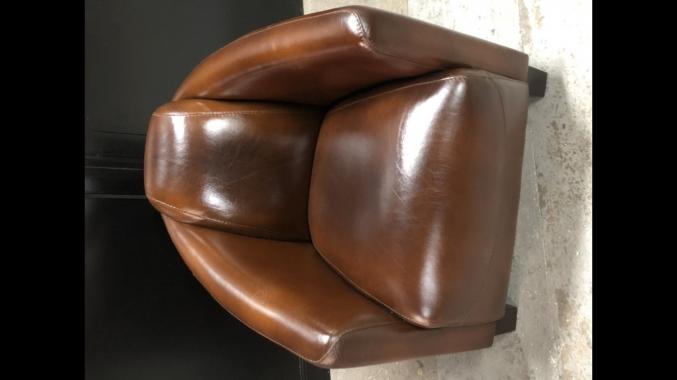 Fauteuil Club Cuir Vintage 